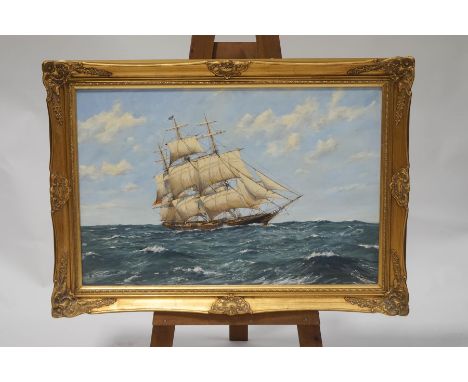 R BramleyBritish Clipper 'Cairn Gorm'Oil on canvasSigned with monogram and titled60cm x 90cm