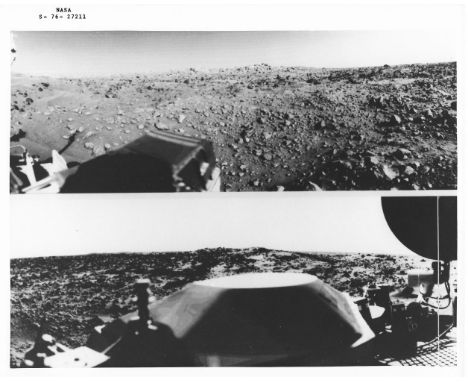 
	
		Mars, the first panoramic photograph taken by Viking 1, the first lander on the planet
		Viking 1, 20 July 1976 
		Vinta