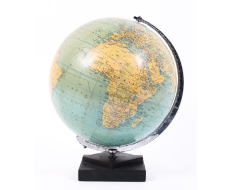 A Vintage Philips' 10" Challenge Globe, on stepped black plastic base, 31 cm high 