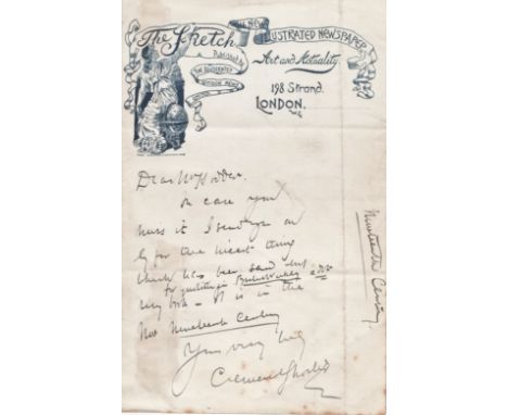 HISTORICAL: Miscellaneous selection of A.Ls.S. by a variety of famous individuals, most associated with art & literature, inc