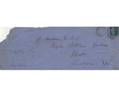 DARWIN CHARLES: (1809-1882) English Naturalist. Autograph Envelope Signed ('C. Darwin'), being the front panel only, slim obl