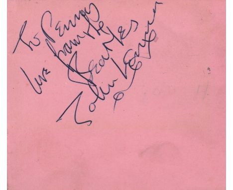 BEATLES THE: John Lennon (1940-1980) English Musician, a member of The Beatles. A good vintage blue ink signature and inscrip