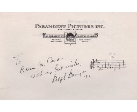 CINEMA: A good, interesting selection of A.Ls.S., T.L.S. (1), a few signed pieces etc., by various Film Directors & Producers