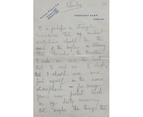  'Tommy and I are going to be married…..’ DU MAURIER DAPHNE: (1907-1989) British Author. An exceptional, lengthy A.L.S., Daph