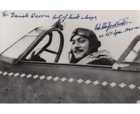 WORLD WAR II: Johnnie Johnson (1915-2001) British Air Vice Marshal and Flying Ace (34 victories) of World War II, the highest
