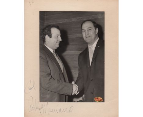 MARCIANO ROCKY: (1923-1969) American Boxer, World Heavyweight Champion 1952-56. Vintage signed and inscribed 8 x 10 photograp
