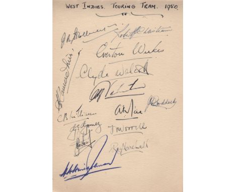 CRICKET: An excellent autograph album containing 25 individual multiple signed pages by various county and international cric