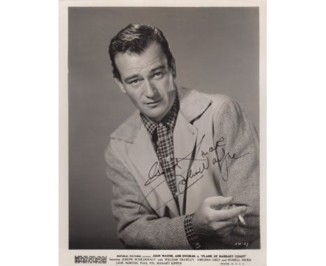 WAYNE JOHN: (1907-1979) American Actor, Academy Award winner. An excellent vintage signed 8 x 10 photograph, the image depict