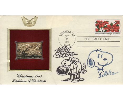 SCHULZ CHARLES M.: (1922-2000) American Cartoonist, best known for the comic strip Peanuts. A good signed First Day Cover iss