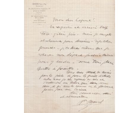 MAUREL VICTOR: (1848-1923) French Baritone, created the role of Iago in Otello in 1887 and the title role in Falstaff in 1893