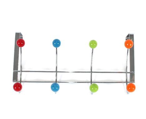 A chromed mid-20th Century coat rack, 38cm long