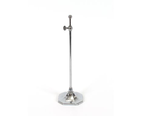 A chrome Art Deco design shop hat stand by Sage 