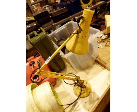 Vintage yellow painted anglepoise lamp