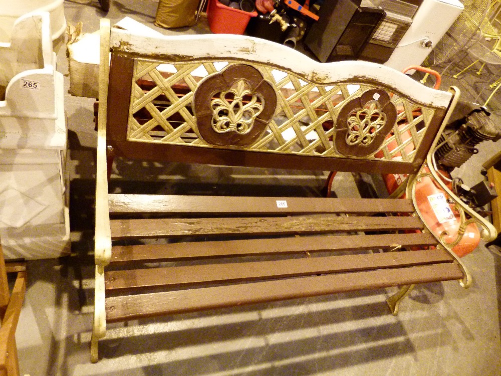 Cast iron back and end garden bench