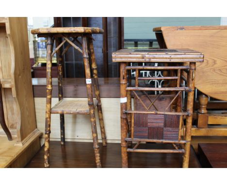 Two vintage bamboo stands