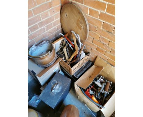 Assorted metal working and wood working tools