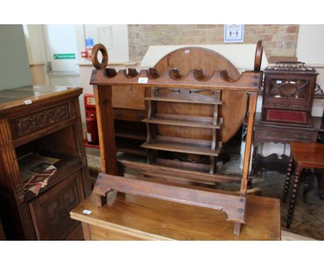 An oak Arts and Crafts stick stand