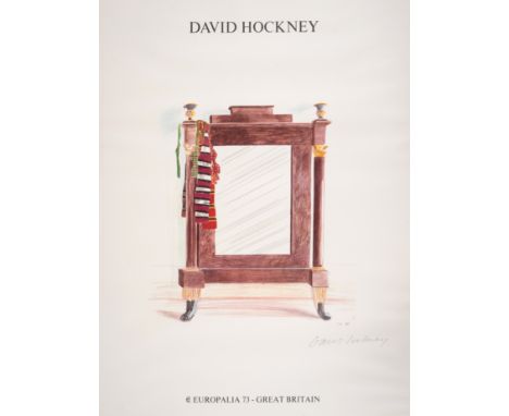 David Hockney (b.1937) Europalia 73 - Great Britain (Baggot 39)  Offset lithograph printed in colours, 1973, signed in black 