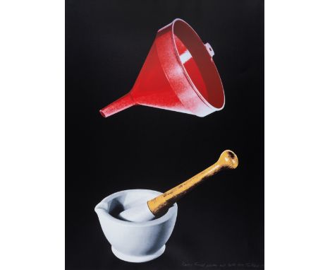 Tim Mara (1948-1997)Plastic Funnel, Mortar and Pestle, from Six Artists: The Royal College of Art Portfolio 1992Screenprint i