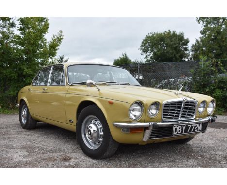 A 1973 Jaguar XJ6 Series II, registration number DBY 772M, chassis number 2N1905BW, engine number 7L74112S, Greensand.  This 