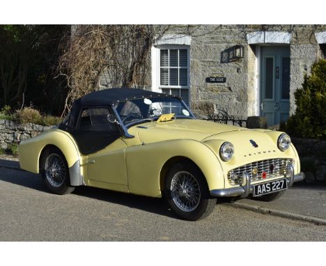 A 1957 Triumph TR3/3A, registration number AAS 227, ***South African commission number 296621 (not 26621)***, chassis number 