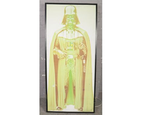 A large light up box picture of Darth Vader. (203cm x 92cm).  