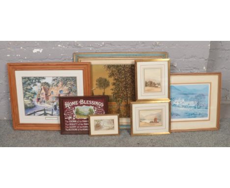 A collection pictures and prints, to include Richardson watercolours, limited edition Judy Boyes print etc.  