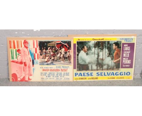 Two original Italian Elvis Presley film advertising posters for California Holiday and Wild In The Country.  