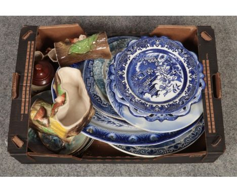 A box of miscellaneous, Eastgate pottery, Burleigh ware, Leonardo collection examples  