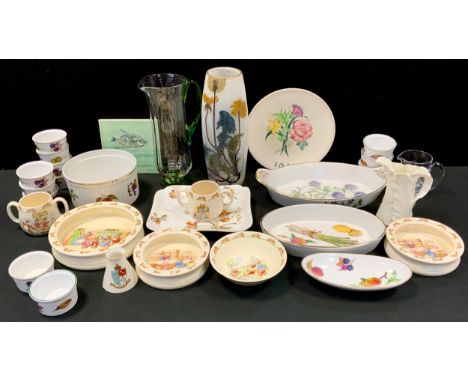 Ceramics and glass - Royal Doulton child's table ware, pattern 'Bunnykins'; Royal Worcester table ramekins; Spode oven dish; 