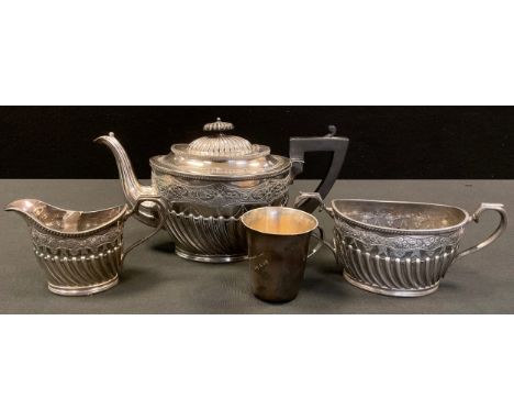 An E.P.B.M. three piece tea service, c.1890 