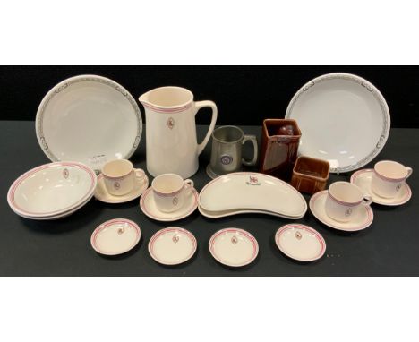 Maritime interest - Cunard line , Cunard Steamship Company Limited;  Charente SS Co Ltd and other table china, inc cups, sauc