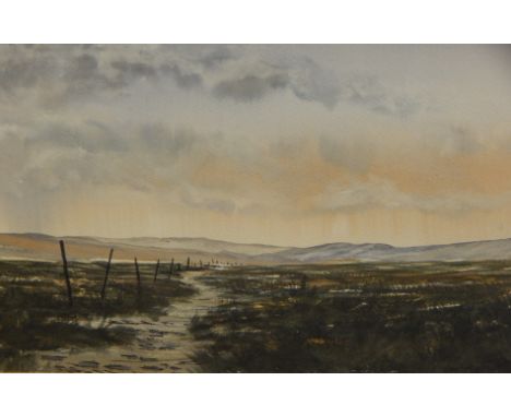 C M Evans (20thC).  Moorland landscape, watercolour, signed and dated (19)98, 35cm x 54cm