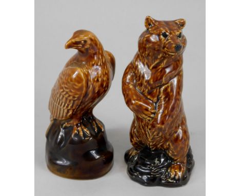 Two Beswick Beneagle Scotch Whisky decanters, in the form of an eagle and a bear