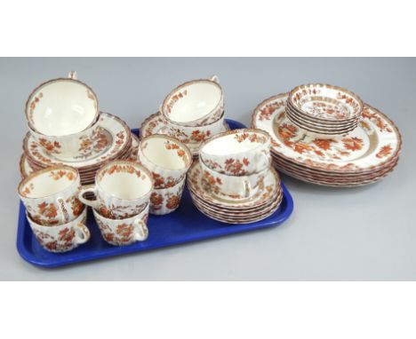 A Copeland Spode Indian Tree pattern part dinner and tea service