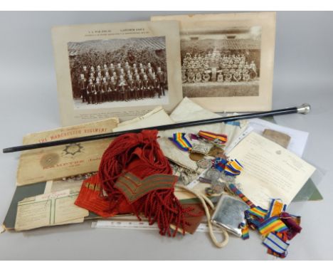 The Military archive and related items of William Kennedy of the Manchester Regiment, comprising medals: The Queens South Afr