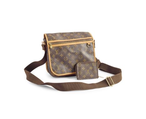  Louis Vuitton: A Bosphore Messenger PM Bag and a Monogram Coin Purse  Messenger bag 2008, Vachetta leather trim and long can