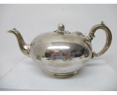 A Victorian three piece matched silver teaset by Edward, Edward Junior, John &amp; William Barnard, London, teapot and sugar 