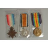 WILLIAM HARTLEY. ROYAL ARMY SERVICE CORPS. DRIVER 015559. TRIO with ribbons. 1914 - 1915 Star.