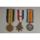 HERBERT C.BAKER. PTE 7458. End of Service. Wounded Overseas. TRIO with ribbons. Mons Star with