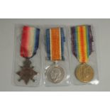 ARTHUR BRAMHALL. R. G. A. GUNNER 51317. TRIO with ribbons.