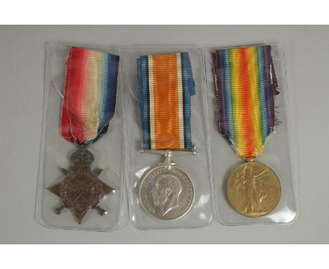 ARTHUR BRAMHALL. R. G. A. GUNNER 51317. TRIO with ribbons.