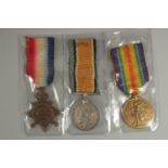 ROBERT FRISBY. KING'S ROYAL RIFLE CORPS and LABOUR CORPS. PTE 11857. TRIO with ribbons 1914 - 1915