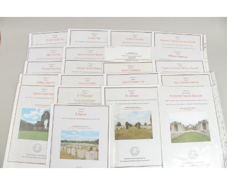 TWENTY MEMORIAL SCROLLS D to K, with paperwork.