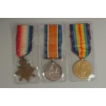 JOHN J. HINDSON. YORKSHIRE REGIMENT. PTE 16009. MACHINE GUN CORPS. SGT. 21566. TRIO with ribbons and