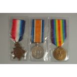 ROBERT G. FRISBY. KING'S ROYAL RIFLE CORPS. PTE 12298. TRIO with ribbons. 1914 - 1915 Star.