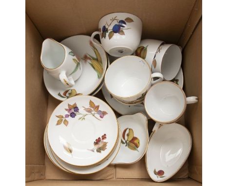 Collection of Royal Worcester Evesham dinner and tea wares