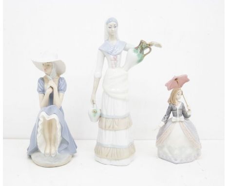 A Nao figure, a Lladro figure and a continental figure (3)&nbsp;