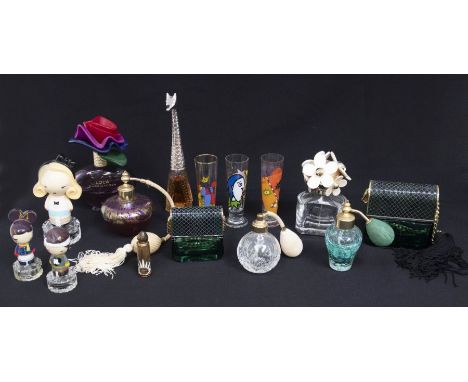 Collection of perfume bottles, Caithness studio bottles and retail&nbsp;