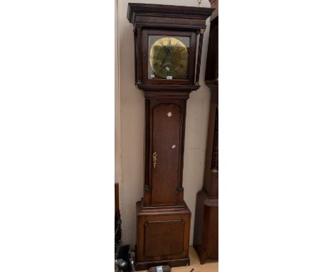 Richard Evans Welchpool 30 hour longcase clock with 12" brass dial Single train movement striking on a bell. Contained in and